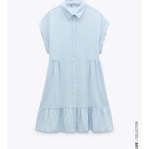ZARA Tiered Shirt Dress NWT